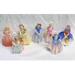 7 ROYAL DOULTON FIGURES TO INCLUDE HN1677 ' TINKER BELL',