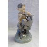 ROYAL COPENHAGEN FIGURE NO 2107 FAUN WITH OWL - 16CM TALL Condition Report: Overall