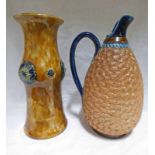 DOULTON LAMBETH PINEAPPLE JUG - 20 CM TALL AND ROYAL DOULTON ART NOUVEAU STYLE VASE - 19.