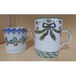 2 SCOTTISH POTTERY MUGS - LARGEST 14CM TALL Condition Report: Smaller mug - no