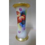 ROYAL WORCESTER VASE BY KITTY BLAKE DECORATED WITH BLACKBERRIES, SIGNED - 15.