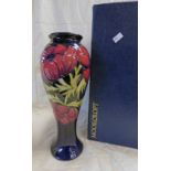 MOORCROFT VASE WITH ANEMONE PATTERN,