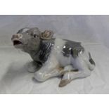 ROYAL COPENHAGEN FIGURE NO 1072 LYING CALF - 16CM ACROSS