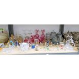 CRANBERRY GLASS, SWAROVSKI ORNAMENTS, SCENT BOTTLES,