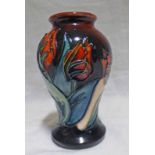 MOORCROFT MINIATURE VASE - 10 CM TALL Condition Report: Overall good condition.