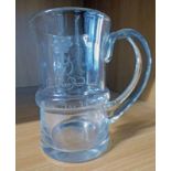 Lot Withdrawn. EDWARD VIII 1937 CORONATION LIMITED EDITION ETCHED GLASS TANKARD BY T.