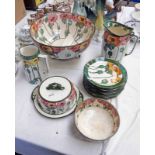 4 ROYAL DOULTON FLORAL DECORATED PLATES, 2 JUGS,