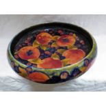 MOORCROFT TUDRIC MOUNTED BOWL FOR LIBERTY & CO , LONDON,