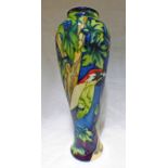 MOORCROFT VASE WITH WOODPECKER PATTERN - 26CM TALL Condition Report: Overall good
