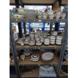 LARGE SELECTION OF PORCELAIN INCLUDING DENBY DINNER SERVICE, MEAKIN DINNER WARE,