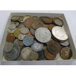 SELECTION OF VARIOUS WORLDWIDE COINS TO INCLUDE 1689 JAMES II DECEMBER GUNMONEY ,