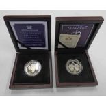 2015 JERSEY LONGEST REIGNING MONARCH SILVER PROOF £5 COIN AND 2016 JERSEY QUEEN'S 90TH BIRTHDAY