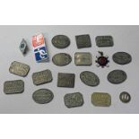 SELECTION OF VARIOUS CHURCH TOKENS AND PINS TO INCLUDE LOGIE PERT, BRECHIN, ABERDEEN,