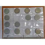 COIN ALBUM WITH VARIOUS UK AND WORLDWIDE COINS TO INCLUDE 3 1935 GEORGE V CROWNS,