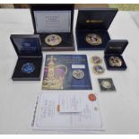 GOOD SELECTION OF COMMEMORATIVE COINS TO INCLUDE 2013 COOK ISLANDS DIAMOND JUBILEE 5 DOLLARS,
