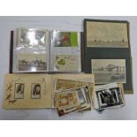 3 ALBUMS CONTAINING VARIOUS CARDS AND EPHEMERA TO INCLUDE SONG CARDS, PORTRAITS , TOPOGRAPHICAL,