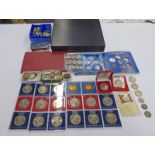 SELECTION OF VARIOUS COINS, MEDALS, COVERS, ETC TO INCLUDE 1982 UK UNCIRCULATED COIN COLLECTION,