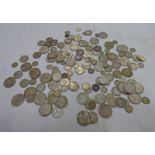 GOOD SELECTION OF MOSTLY BRITISH SILVER COINAGE TO INCLUDE VICTORIAN EXAMPLES, SHILLINGS, FLORINS,