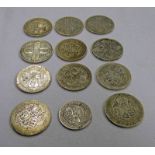 15 HALFCROWNS TO INCLUDE 10 VICTORIA & 5 GEORGE V EXAMPLES