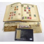 2 STAMP ALBUMS TO VARIOUS GB AND WORLDWIDE STAMPS TO INCLUDE INDIA, JAPAN, HONG KONG, NICARAGUA,