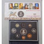 1987 GUERNSEY 8-COIN PROOF SET, IN CASE OF ISSUE,