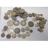 SELECTION OF VARIOUS UK COINAGE TO INCLUDE 1874 HALFCROWN, GOTHIC FLORIN,
