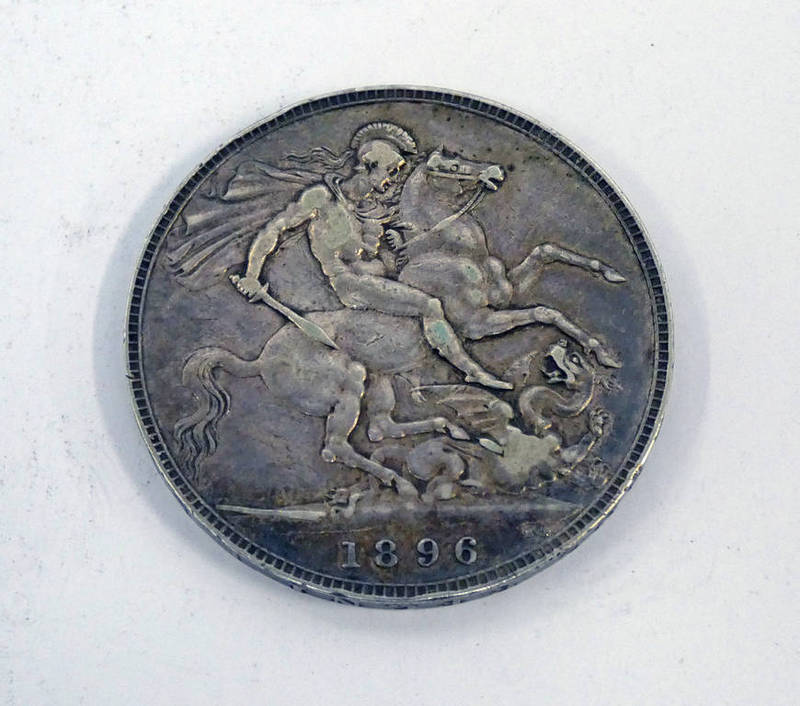 1896 VICTORIA SILVER CROWN