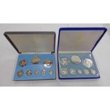 1974 AND 1977 BELIZE 8 COIN PROOF SETS IN CASE OF ISSUE WITH C.O.A.