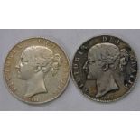 1844 & 1845 VICTORIA YOUNG HEAD CROWNS