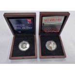 2018 JERSEY 100 YEARS OF THE ROYAL AIR FORCE SILVER PROOF £5 & 2018 GUERNSEY CENTENARY OF THE FIRST