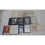 4 ALBUMS AND 3 OF VARIOUS GB AND CHANNEL ISLANDS QV-QE2 WITH 1984 COMMENS AND DEFINITIVES,