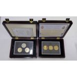 THE HOUSE OF WINDSOR GOLD PLATED CROWN SET WITH 1935, 1937 & 2012 ISSUES,