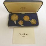 1969 SET OF 4 PROOF SILVER MEDALS COMMEMORATING THE INVESTITURE OF H.R.H.