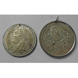 TWO METAL MEDALS COMMEMORATING THE VISIT OF KING GEORGE IV TO SCOTLAND IN 1822