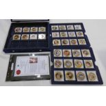32 COIN SET COMMEMORATING THE DIAMOND JUBILEE WITH ISSUES FRON JERSEY, GUERNSEY,