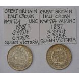 1887 & 1889 VICTORIA HALFCROWNS