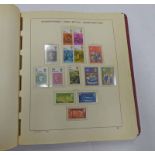 SCHAUBEK ALBUM OF VARIOUS QV-QE2 MINT AND USED STAMPS WITH PENNY RED, TUPENNY BLUE, COMPLETE SETS,