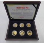 THE CENTENARY OF THE FIRST WORLD WAR BRITISH ARMY SIX MEDAL COMMEMORATIVE SET,
