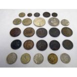 SELECTION OF WORLDWIDE COINS & TOKENS TO INCLUDE 1948 GEORGE VI SOUTH AFRICA CROWN,