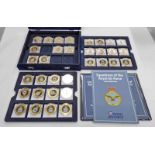 2013 GUERNSEY 'SQUADRONS OF THE ROYAL AIR FORCE' 33 COIN SET EACH 24CT GOLD PLATED IN WESTMINSTER