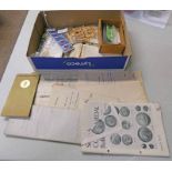 SELECTION OF VARIOUS COINS, STAMPS, POSTCARDS,