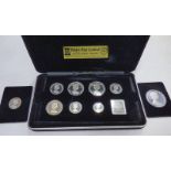 1982 ISLE OF MAN SILVER PROOF 9 COIN SET IN CASE OF ISSUE WITH C.O.A.