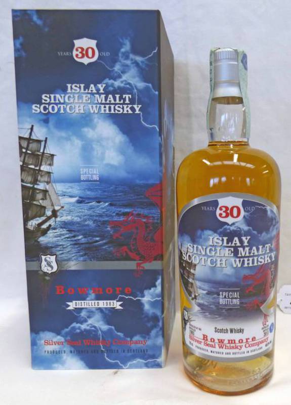 1 BOTTLE BOWMORE 30 YEAR OLD SINGLE MALT WHISKY, DISTILLED 1983,