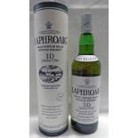 1 BOTTLE LAPHROAIG 10 YEAR OLD ISLAY SINGLE MALT WHISKY - 70CL,