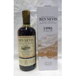 1 BOTTLE BEN NEVIS 21 YEAR OLD SINGLE MALT WHISKY, DISTILLED 1996 - 70CL, 54.