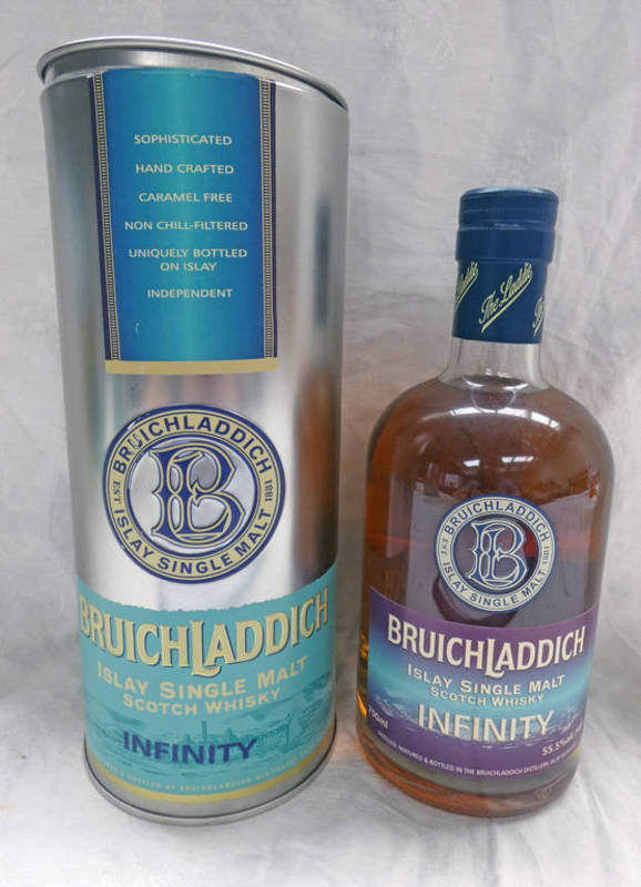 1 BOTTLE BRUICHLADDICH INFINITY SINGLE MALT WHISKY - 700ML, 55.