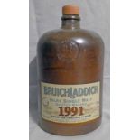 STONEWARE BOTTLE BRUICHLADDICH 14 YEAR OLD SINGLE MALT WHISKY, DISTILLED 1991 - 700ML,