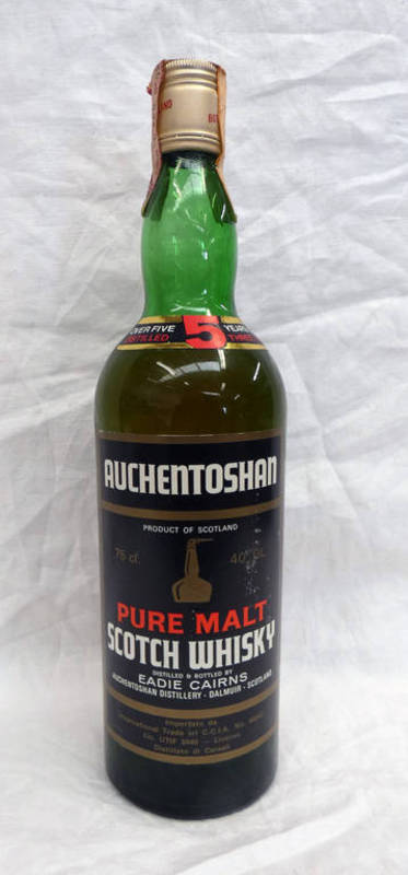 1 BOTTLE AUCHENTOSHAN 5 YEAR OLD PURE MALT WHISKY - 75CL,