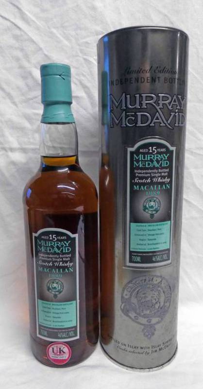 1 BOTTLE MACALLAN 15 YEAR OLD SINGLE MALT WHISKY, DISTILLED 1989 - 700ML,