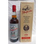 1 BOTTLE GLENFARCLAS 25 YEAR OLD SINGLE MALT WHISKY, DISTILLED 1990,